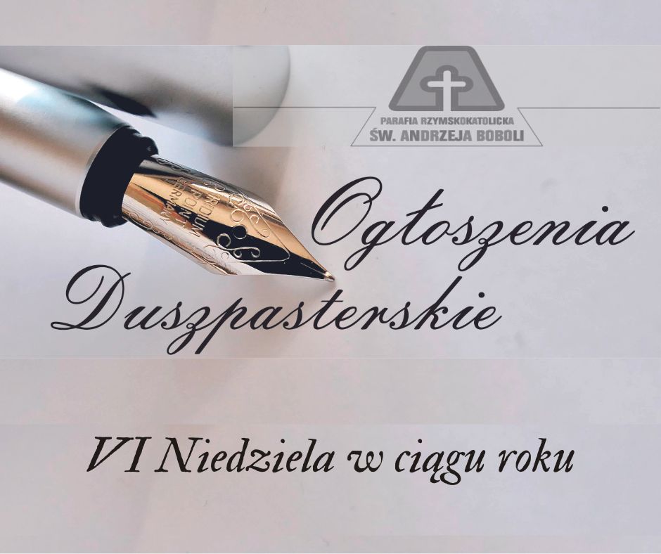 Ogłoszenia duszpasterskie 15.02.2026 r.